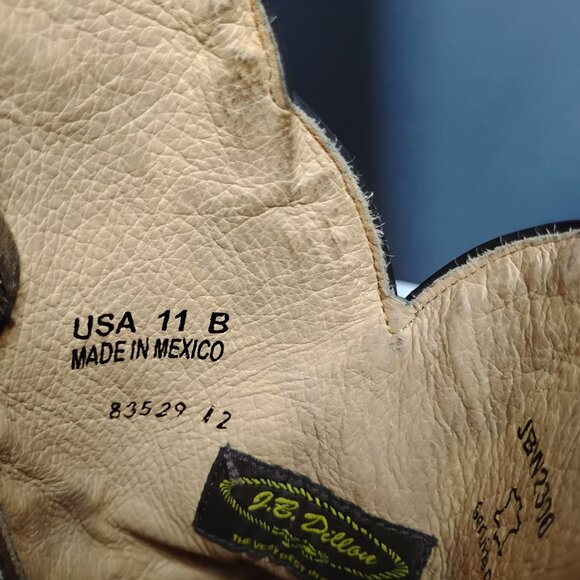 J.B. Dillon Womens Western Cowgirl Boots Size 11 B Brown Goat Leather JBW2300 - Picture 16 of 16